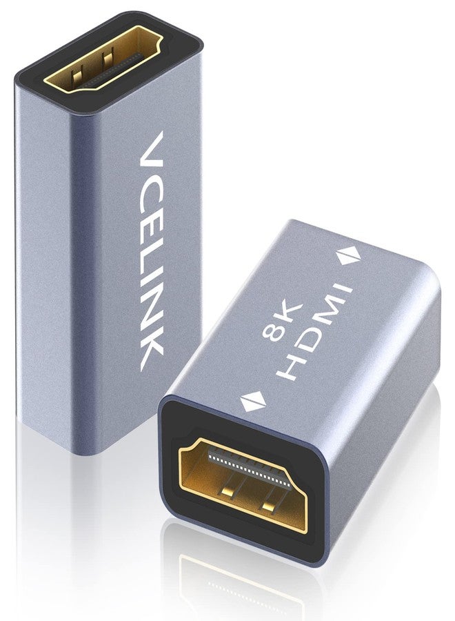 VCELINK HDMI Coupler 8K, HDMI 2.1 Female to Female Extension Adapter to Extend 2 Short Cables, Support 8K@60Hz / 4K@120Hz 120UHD, 3D, HDR, ARC Compatible with Laptop, PC, Monitor, Roku TV, 2 Pack - Image 1
